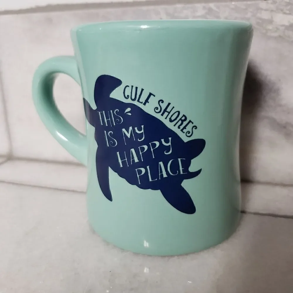 Gulf Shores Turtle Coffee Mug 12 oz., Green